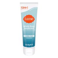 LUME Unscented Cream Deodorant Tube 2-Pack