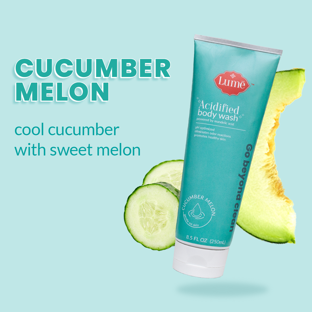 lume cucumber melon body wash