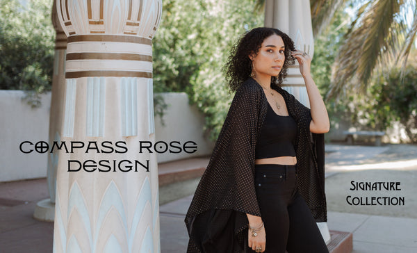 compass rose design line sheet cover