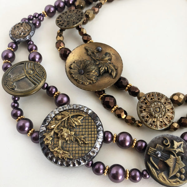 victorian button chokers