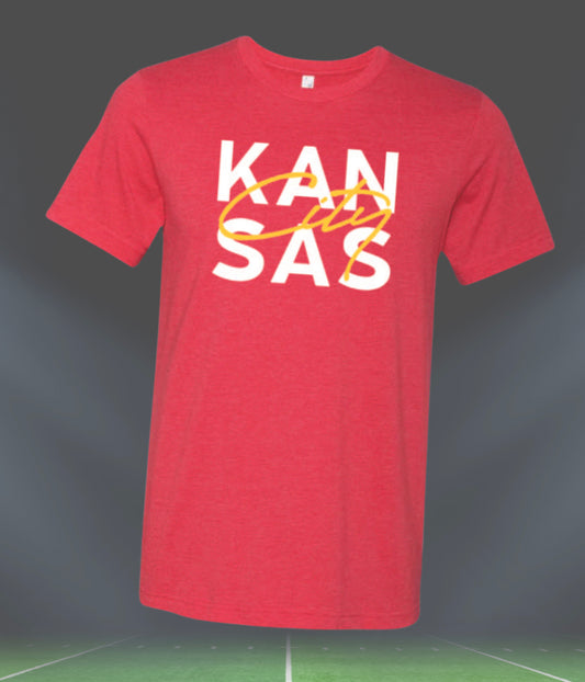 Belles Boutique Cursive Kansas City Over Chiefs Graphic Tee Xxs