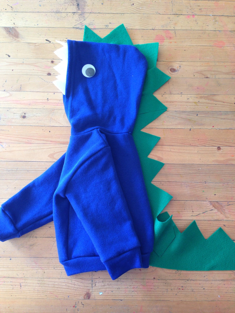 Halloween Blue Hoodie Costume Dinosaur or Lizard