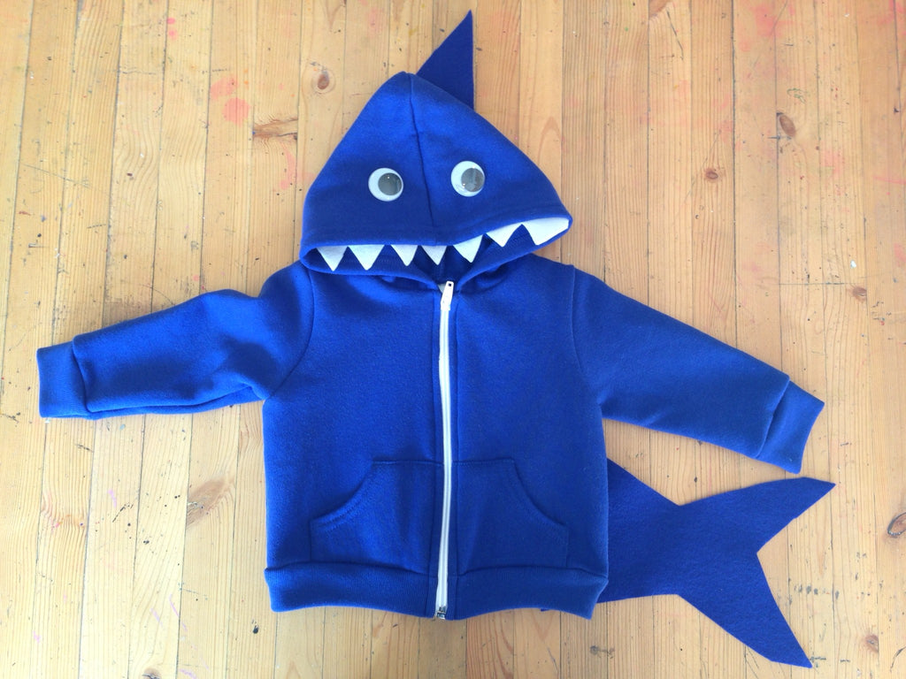 Halloween Blue Hoodie Costume Shark