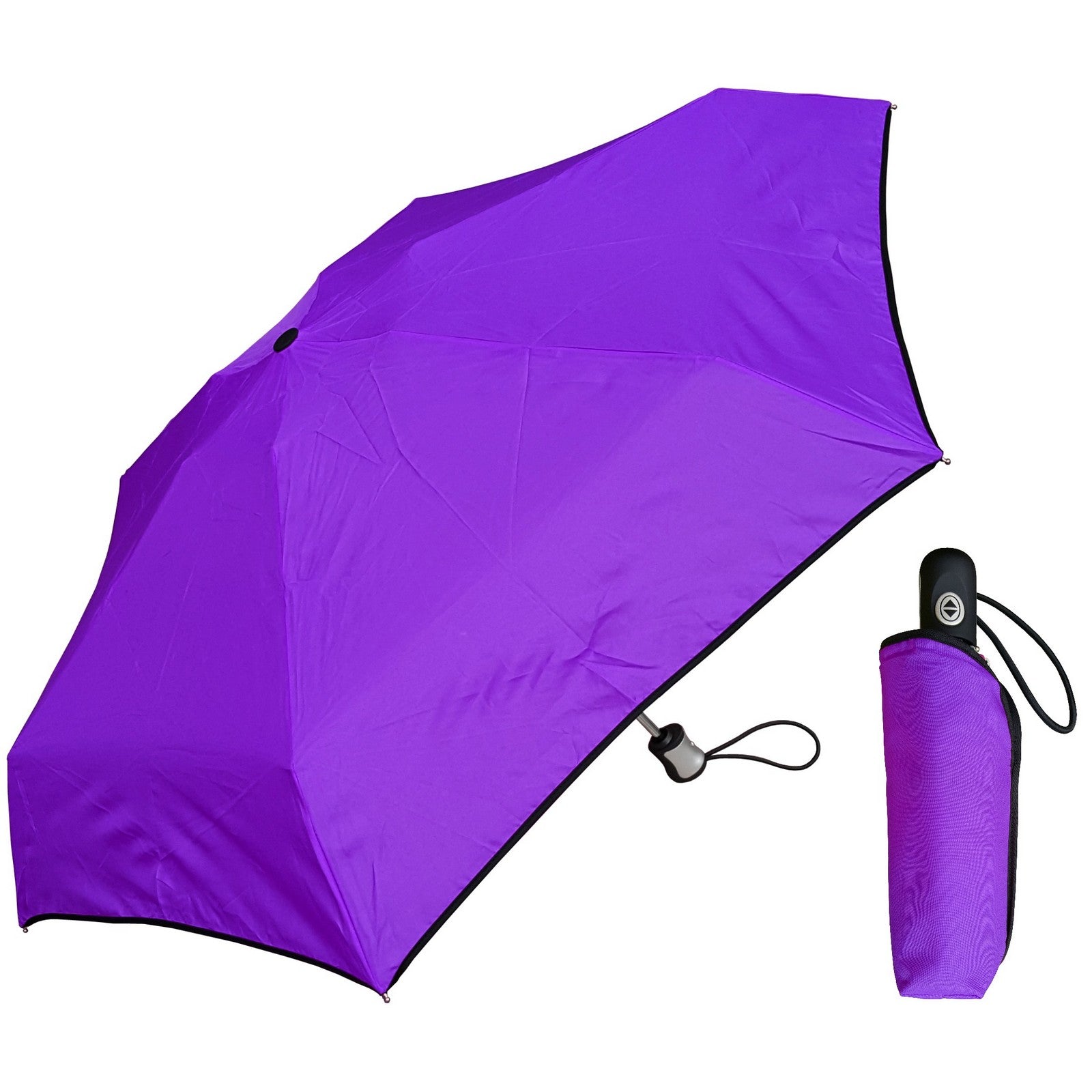 Wholesale Mini Auto Umbrella With Colorful Piping Umbrella Bazaar A