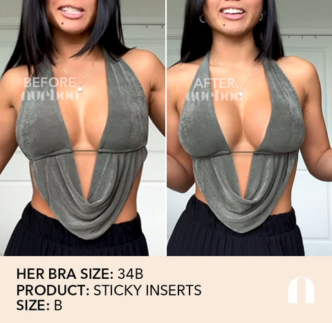 halter neck top bra insert before after