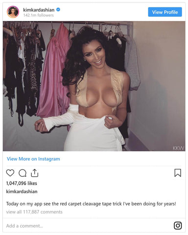 kim kardasian boob tape instagram post