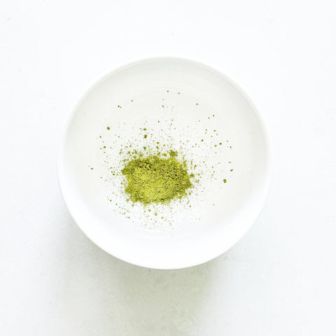 mixing bowl filled with 1 tsp of matcha