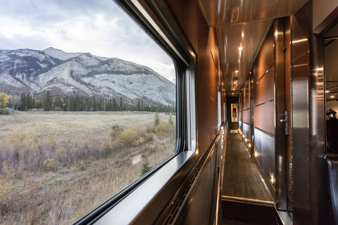 train corridor and window view