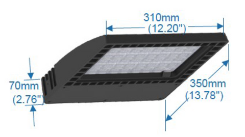 150W Flood Light dimensions