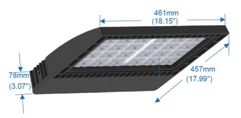 300W LED Flood Light 120-277V /347-480V dimensions