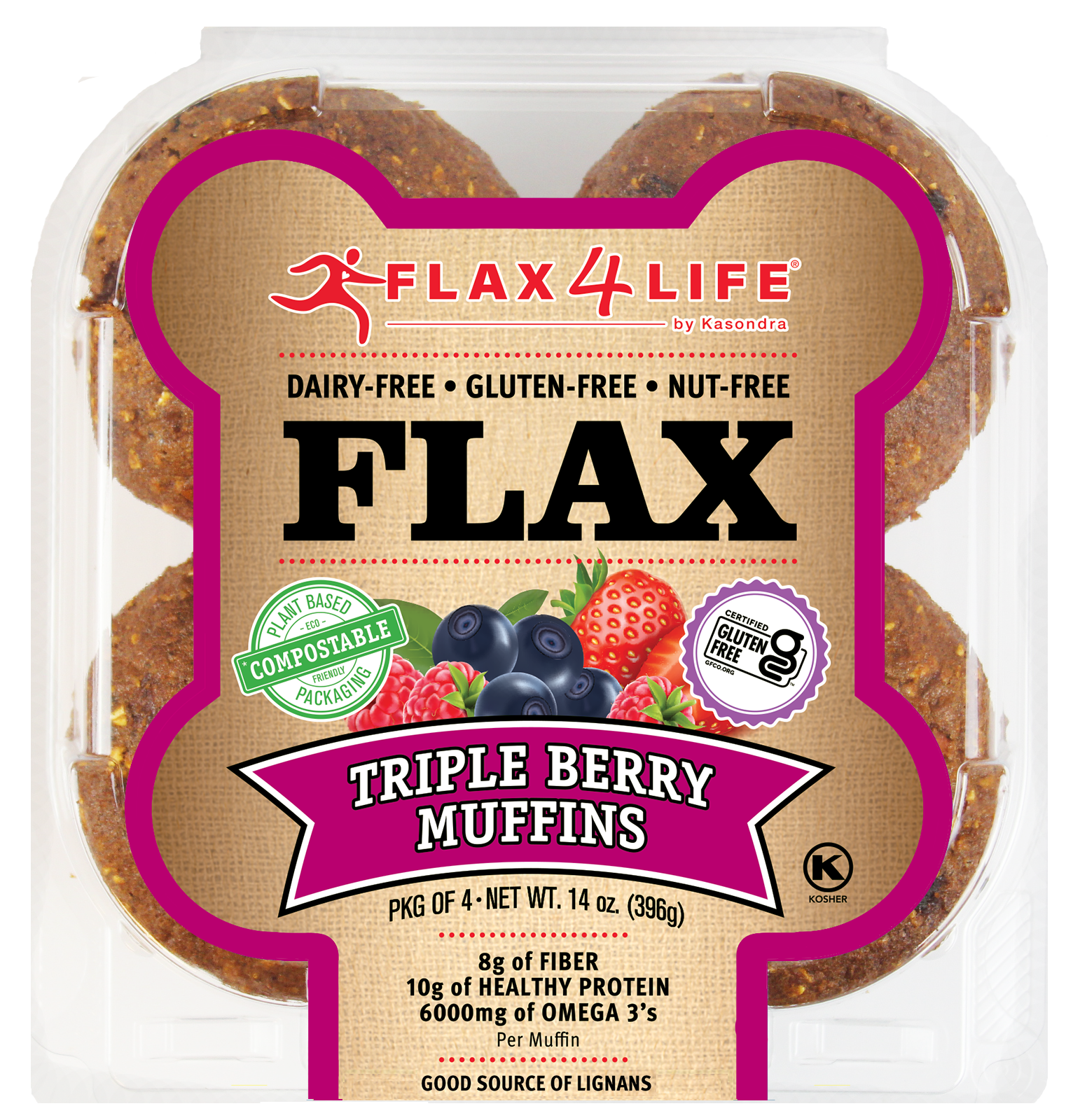 Triple Berry Muffin - Flax4Life product image