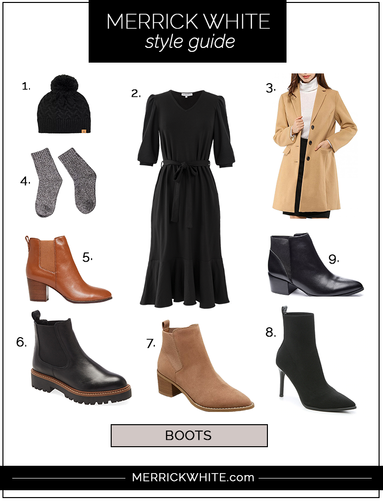 Winter boots with dresses