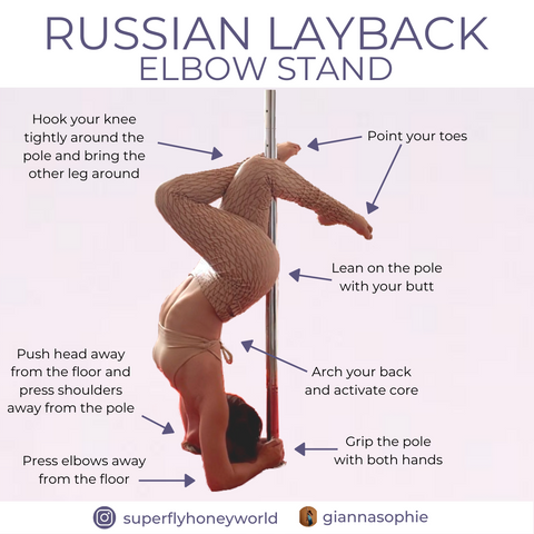 Pole Trick Tutorial: Russian Layback Elbow Stand and Handstand