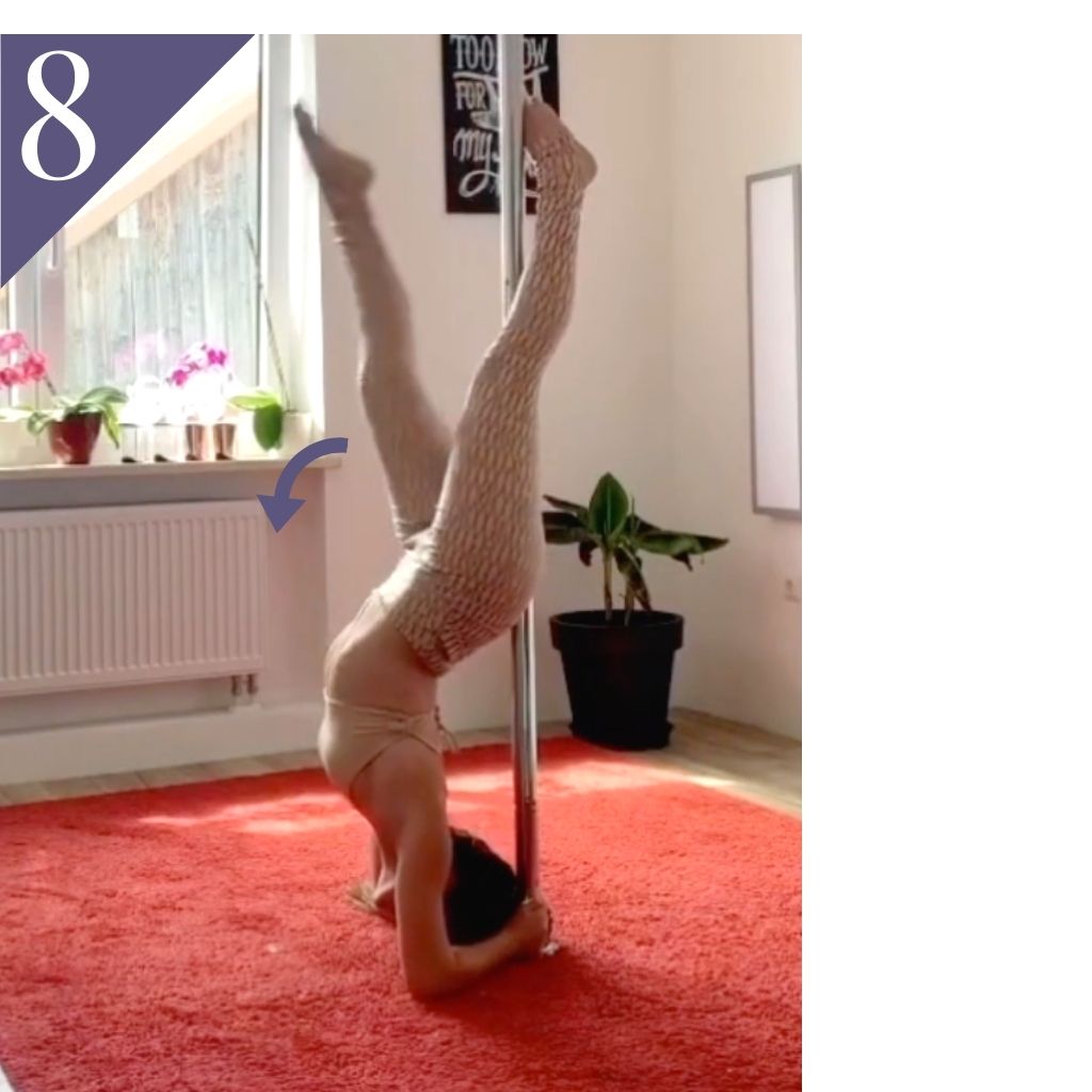 Russian Layback Elbow Stand Pole Trick and Russian Layback Handstand Pole Trick