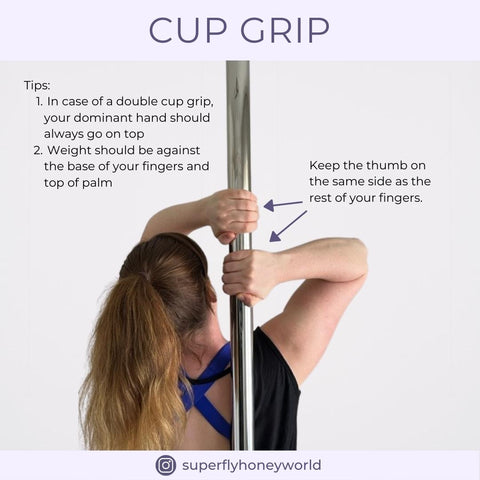 cup hand grip pole dancing