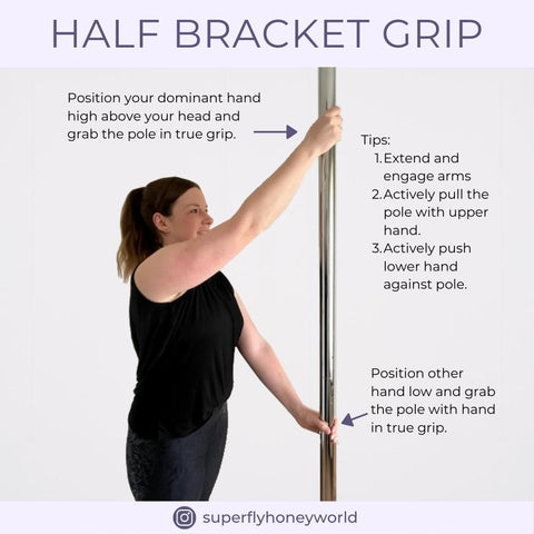 half bracket hand grip pole dancing