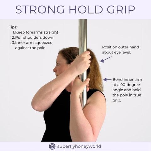 strong hold hand grip pole dancing