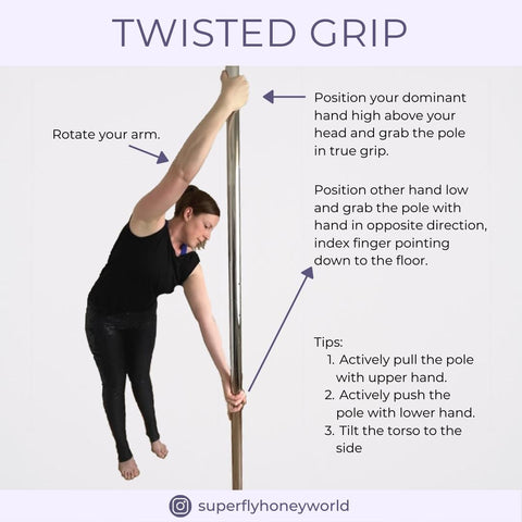 7 Different Hand Grips of Pole Dancing - Super Fly Honey Sticky Pole Wear