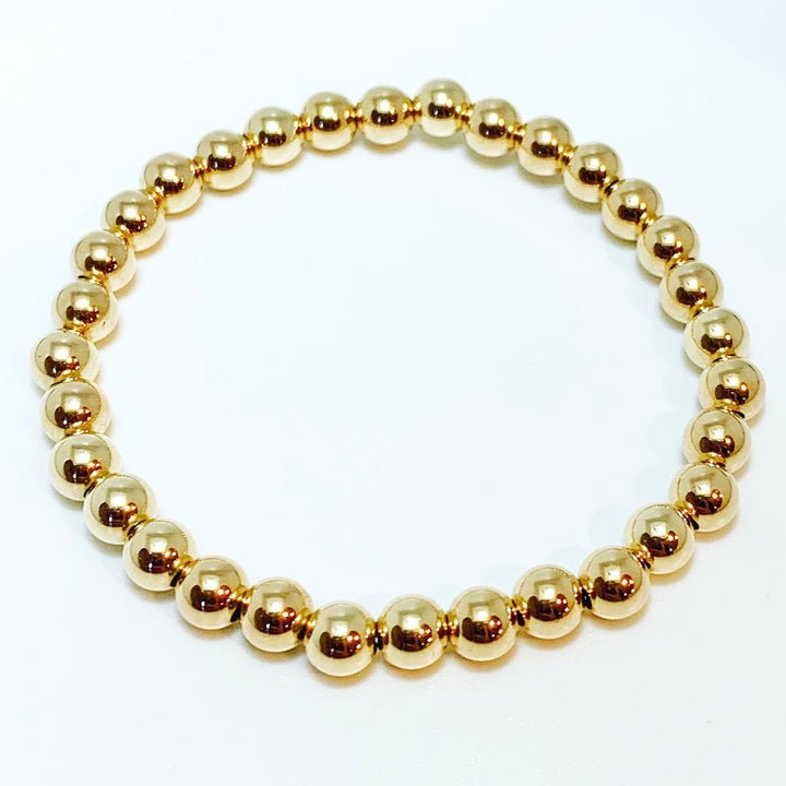 10mm Gold Beaded Bracelet – RASAFORYOU