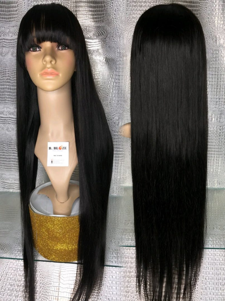 Chinese Bang Straight Lace Wig B Blaze Hair Boutique