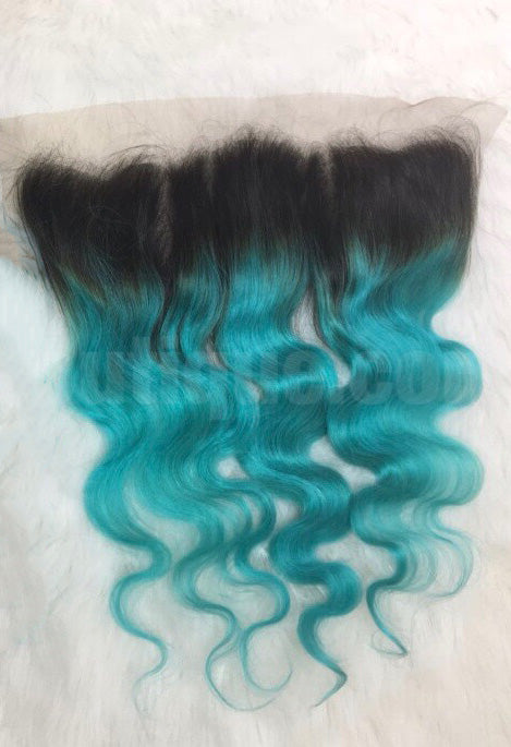 teal hair underneath