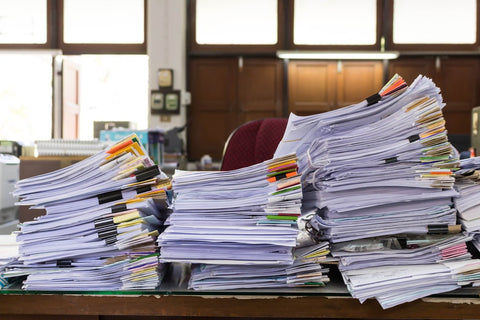 Piles of documents