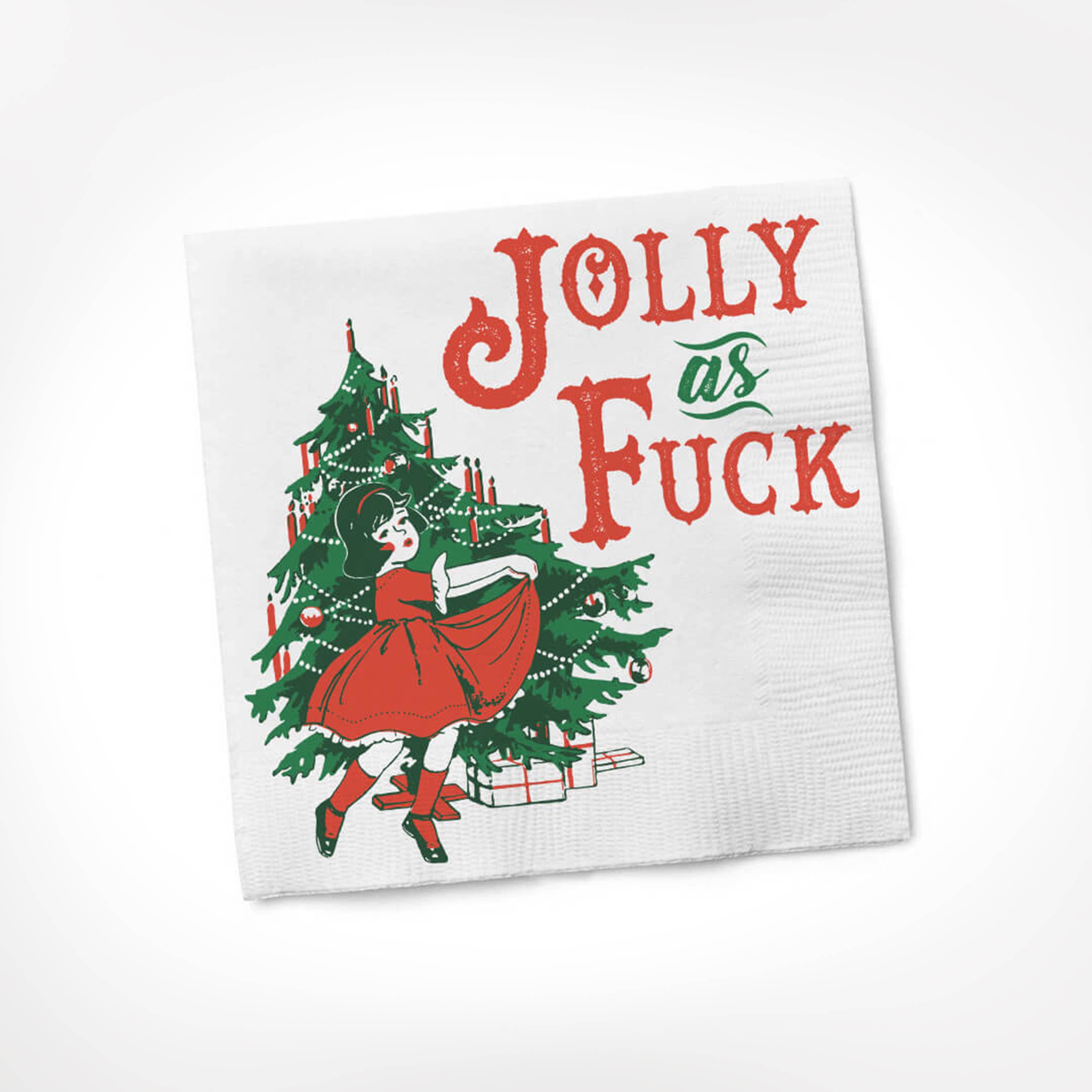 Jolly As Fuck COCKTAIL NAPKIN