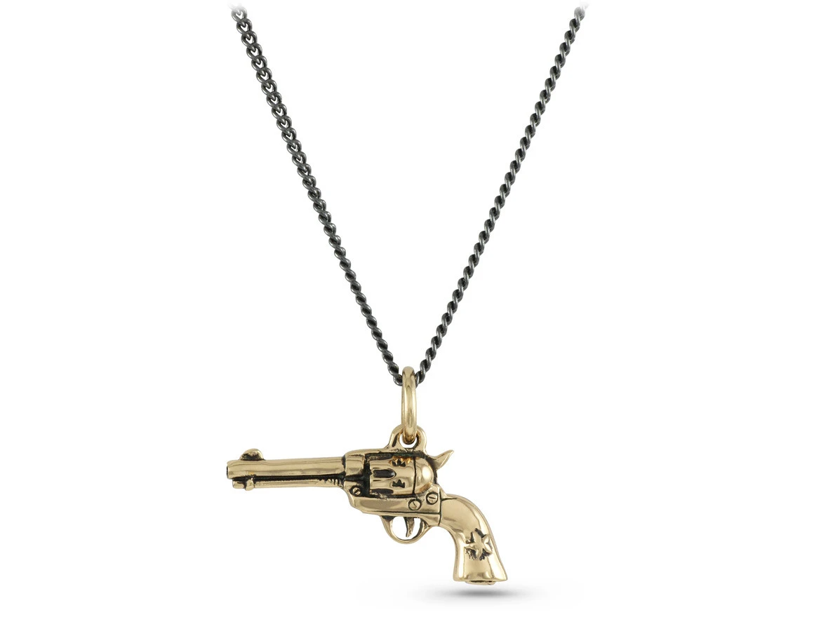Gun Necklace - Bronze