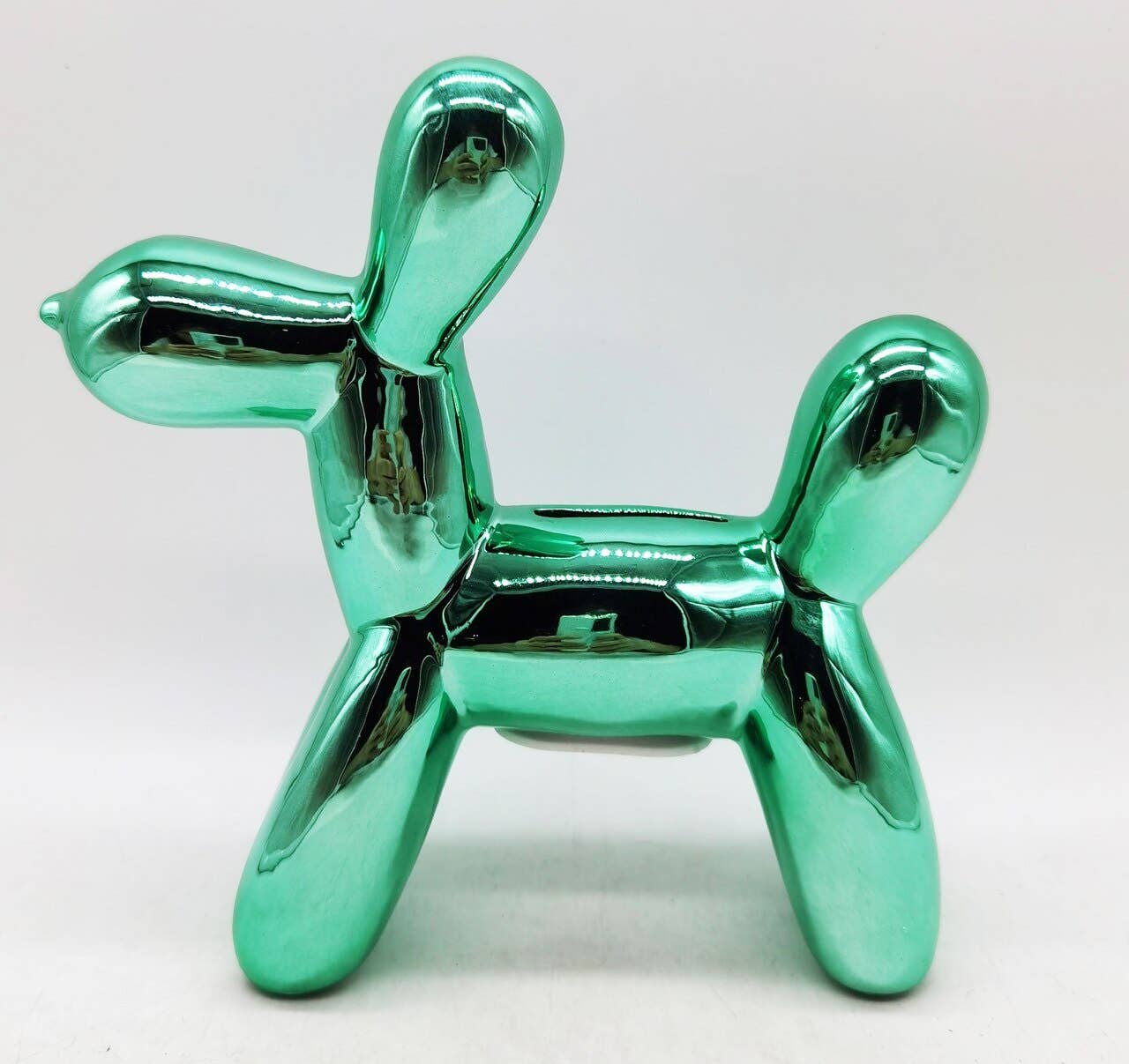 Teal Balloon Dog Bank - 12" tall