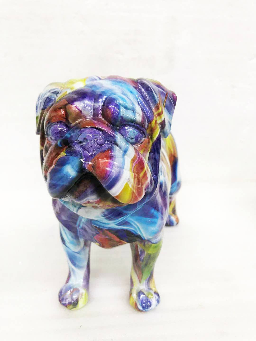 Smoke Art Pug Standing  - 10" long