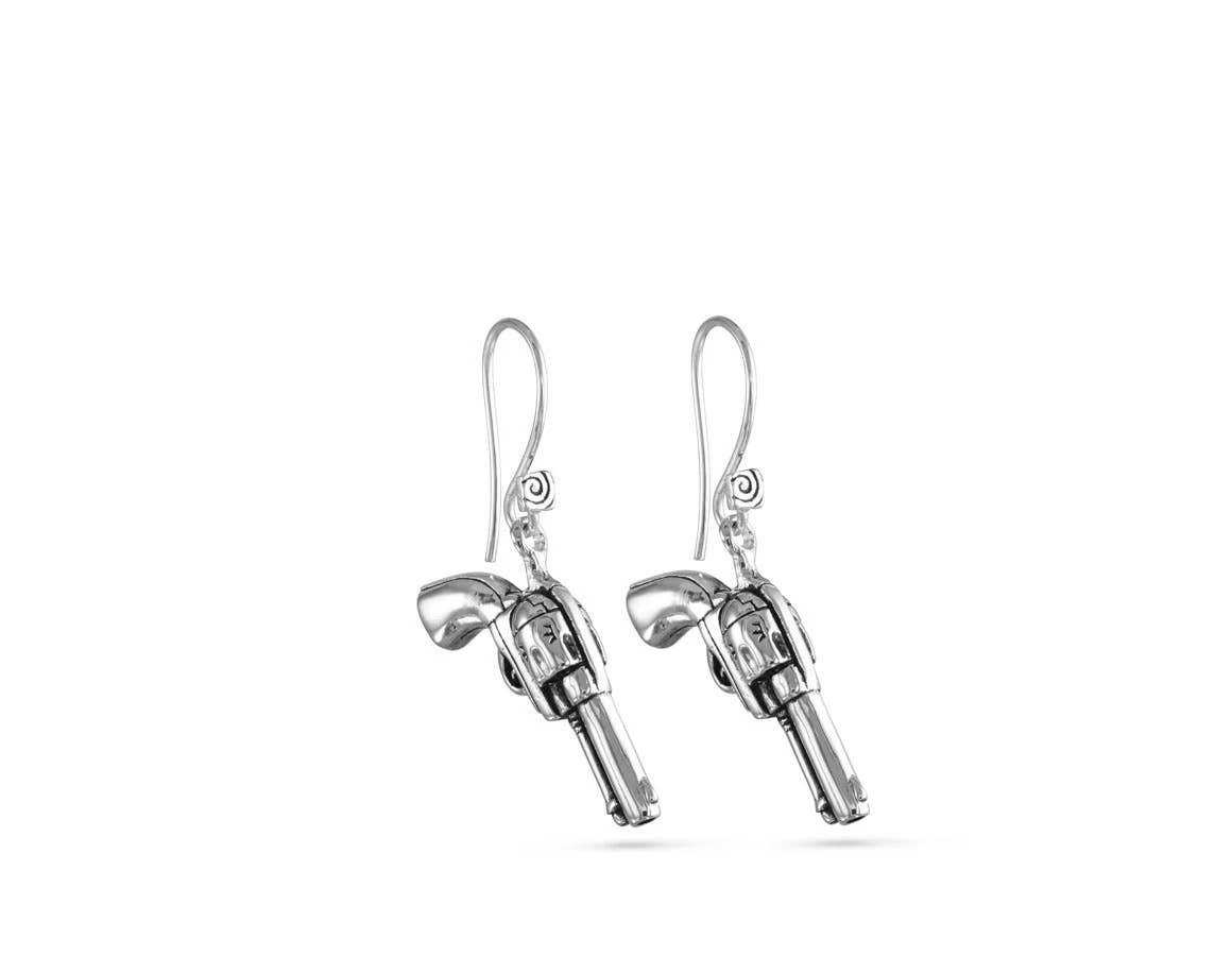 Gun Earrings - Silver