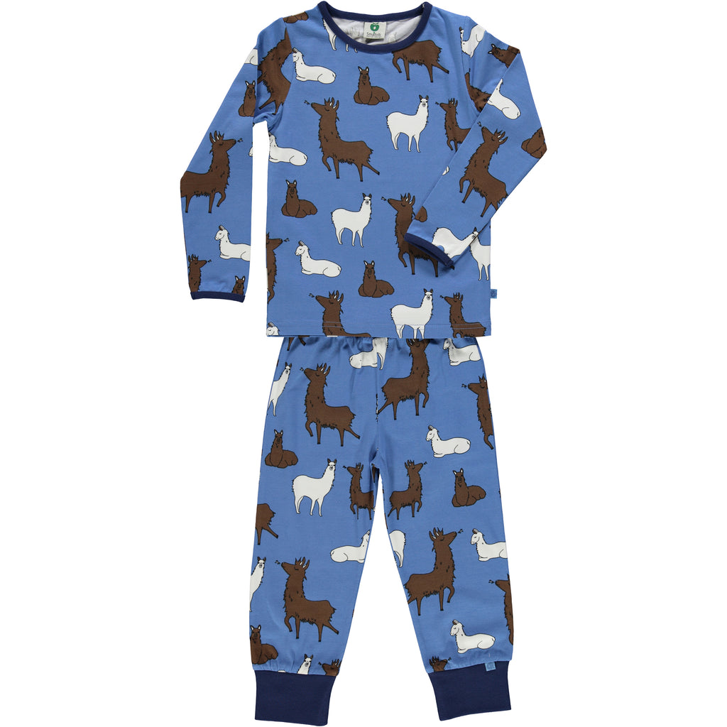 Winter Blue Llama Pajamas