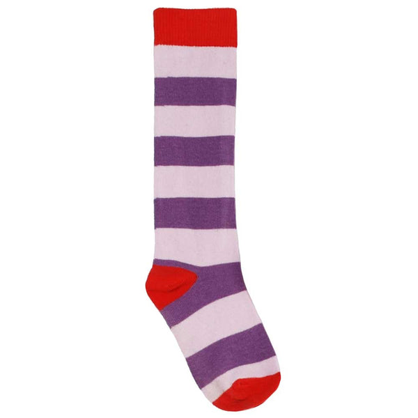 Purple Stripe Knee Socks