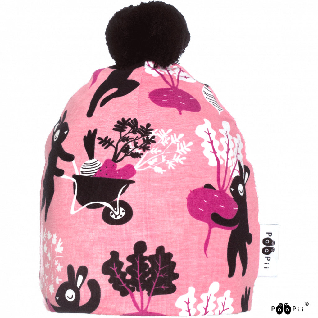 Pom Pom Pink Harvest Dance Beanie