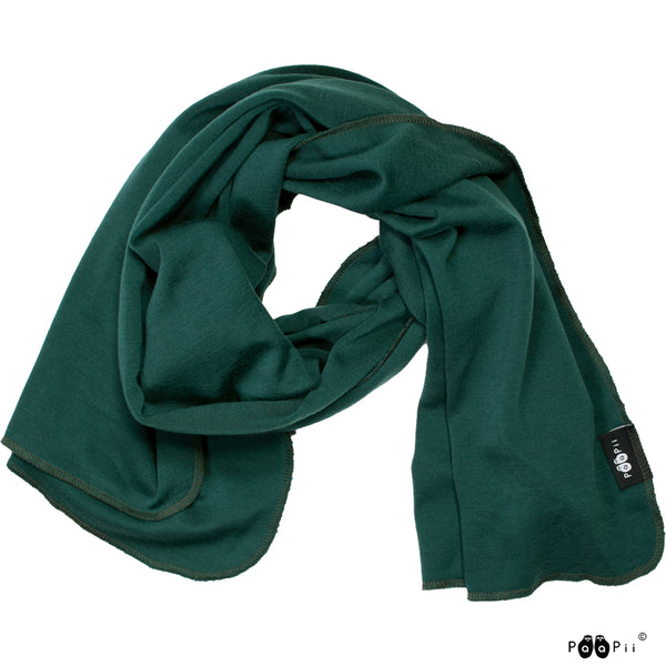 Adult Dark Green Merino Scarf