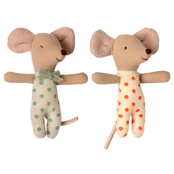 Polka Dot Baby Twin Mice