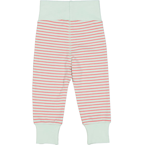 Mint and Raspberry Striped Baby Bottoms