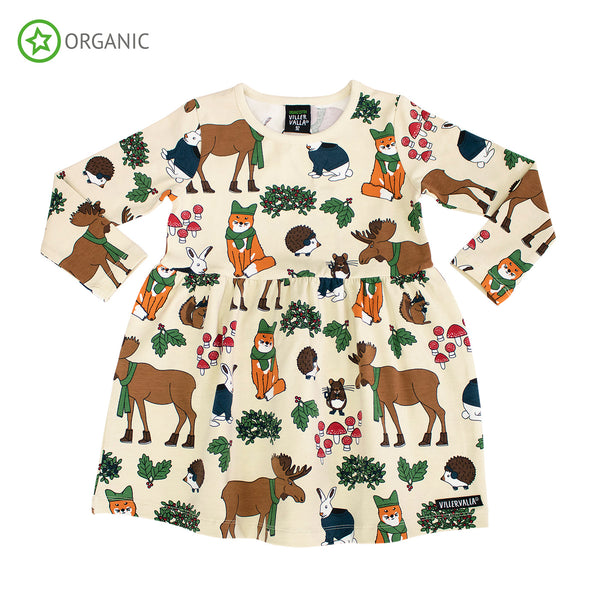 Nordic Animals Dress - Oat