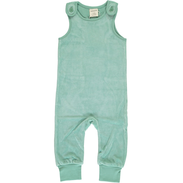 Soft Teal Velour Romper