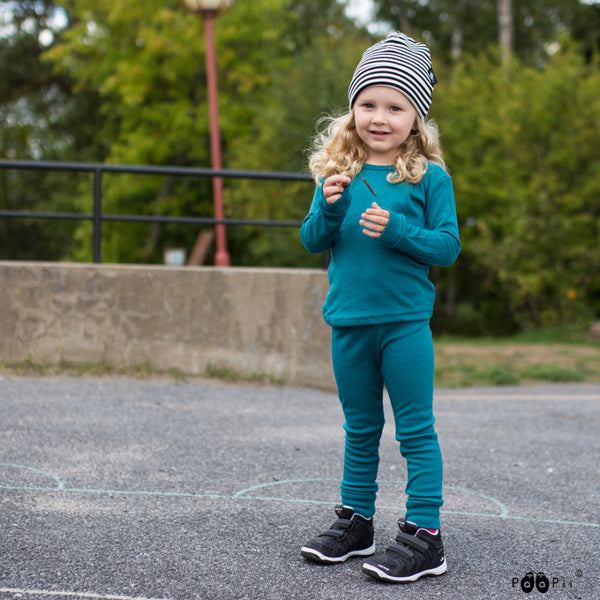 Teal Loisto Merino Wool Pants