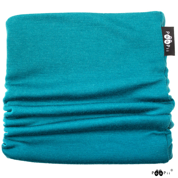 Teal Merino Wool Tube Scarf