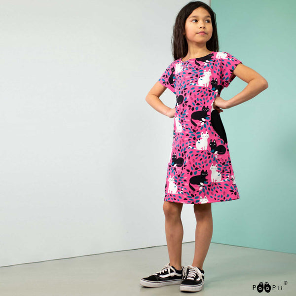 Sydan Cats Dress - Big Kids!