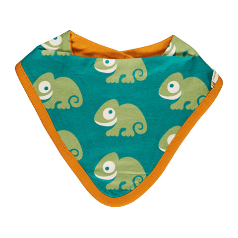 Green Chameleon Drool Bib