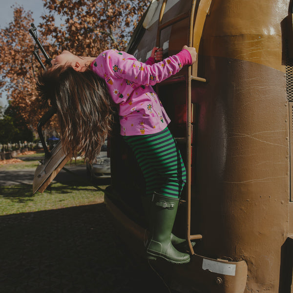 Blue and Green Kids Pants