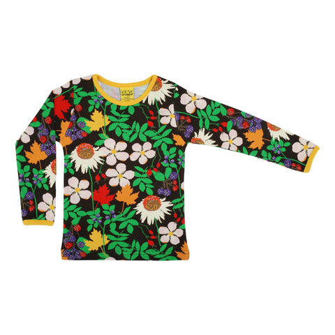 Brown Autumn Flowers Shirt