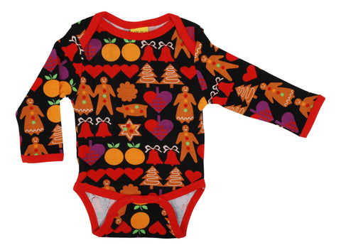 Winter Gingerbread Black Onesie