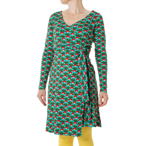 Adult Turquoise Radish Wrap Dress