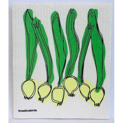 Spring Onions Swedish Dishcloth