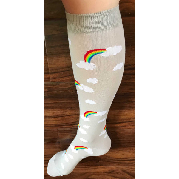 Rainbow Storm Knee Socks