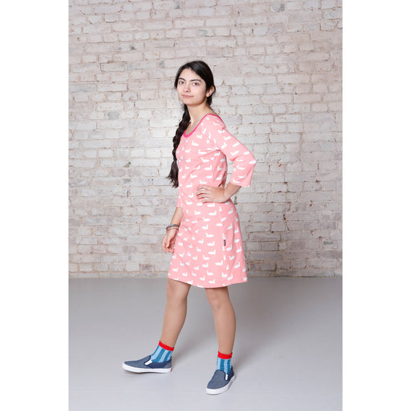 Pink Duck Pond Adult T-Shirt Dress